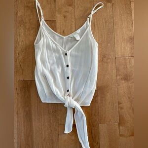H&M XS Front tie blouse